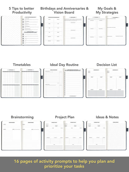 Personalized A5 Kit Step by Step Undated Productivity Planner